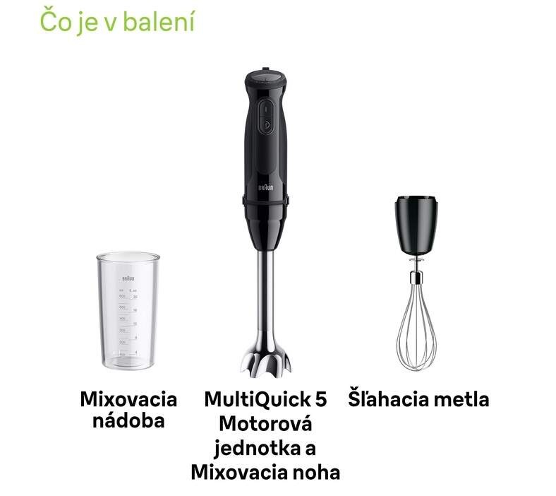 Ponorný mixér Braun MultiQuick 5 MQ50.051M čierny Ponorný mixér Braun MultiQuick 5 MQ50.051M čierny