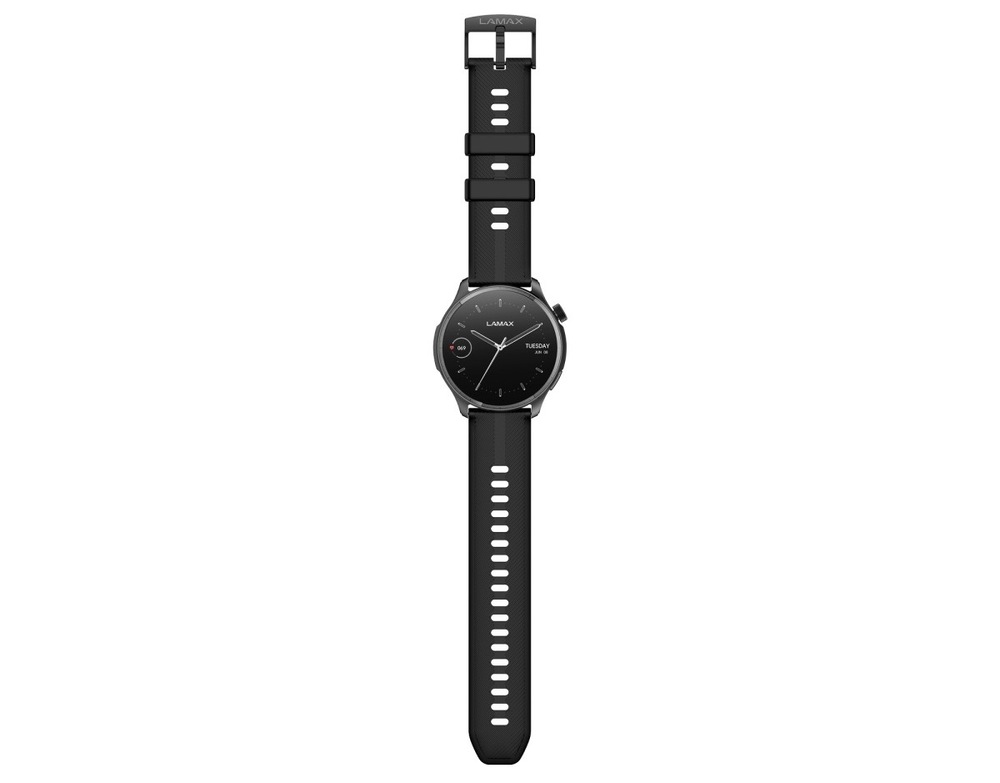 Chytré hodinky LAMAX Prism AMOLED s čiernym pásikom