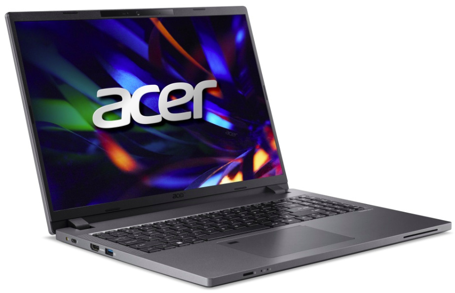 Notebook Acer TravelMate P2 16 (TMP216-51-G2-TCO-70SN) sivý Ľavá strana notebooku Acer TravelMate P2 16 s USB-C, HDMI, USB 3.2 a napájacím konektorom