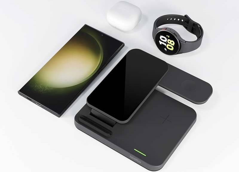 Bezdrôtová nabíjačka Spello by Epico 3in1 Wireless Charging Stand pre Samsung čierna Spello by Epico 3in1 Wireless Charging Stand