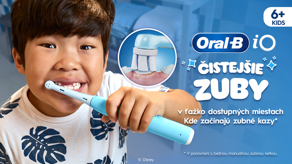 Náhradné hlavice Oral-B iO Kids Stitch (4 ks) modrá Dieťa si s úsmevom čistí zuby kefkou Oral-B iO Kids, ktorá pomáha lepšie vyčistiť aj ťažko dostupné miesta.