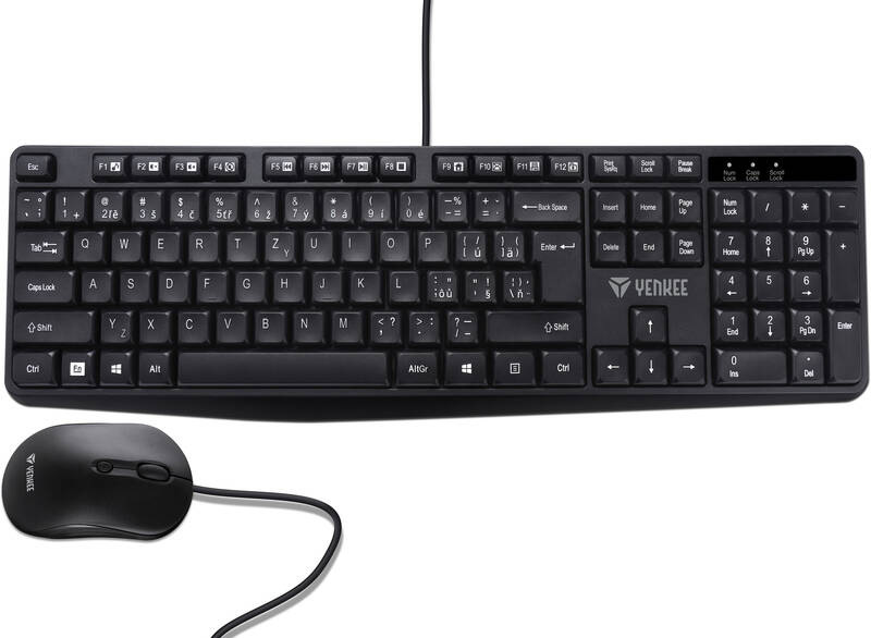 Klávesnica s myšou YENKEE YKM 1007CS Combo Air čierna