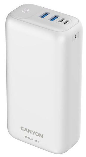 Powerbank Canyon PB-301W, 30 000 mAh biely