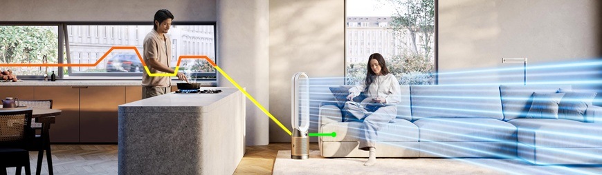 Čistička vzduchu Dyson Purifier Cool PC1 De-NOx TP11 strieborná