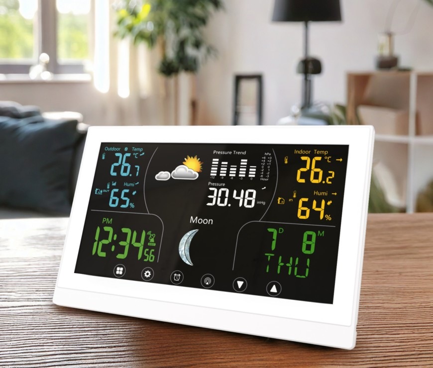 Meteostanica Solight TE110 umiestnená v interiéri
