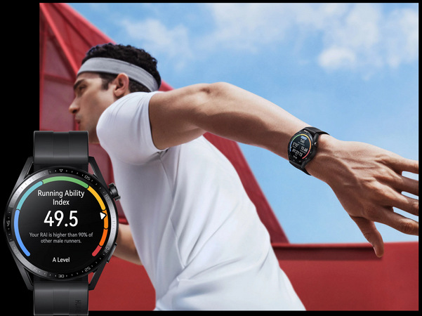 Inteligentné hodinky Huawei Watch GT 3 46 mm (Active) - Black + Black Fluoroelastomer Strap