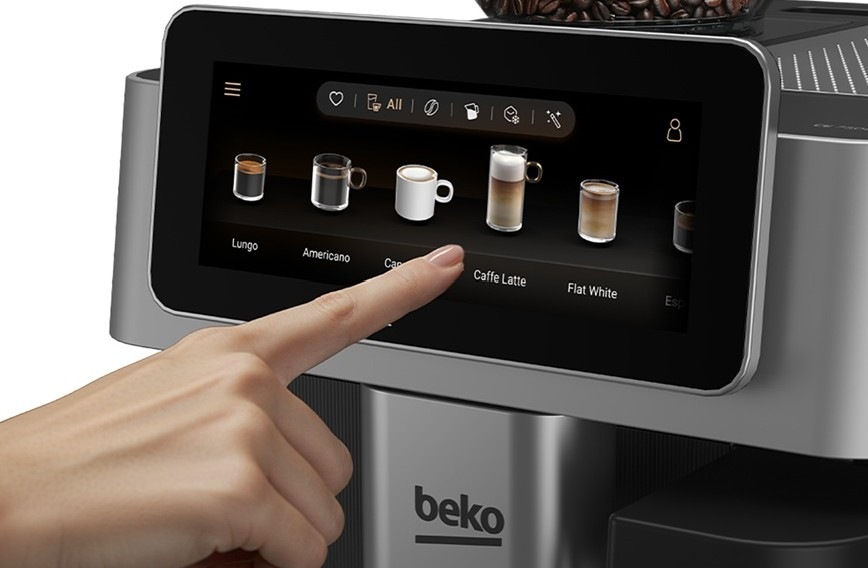 Automatický kávovar Beko CEG 8564 B čierny Detail displeja kávovaru.
