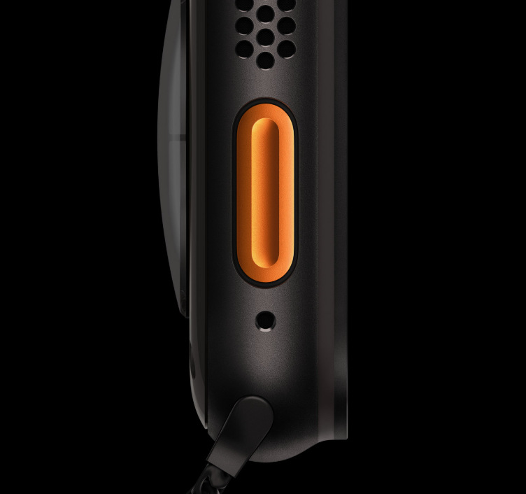 Inteligentné hodinky Apple Watch Ultra 3 GPS + Cellular 49mm čierny titán - čierny / uhlový trailový ťah - M/L