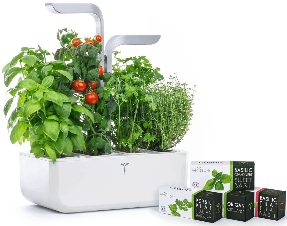 Inteligentný kvetináč Véritable SMART biely Chytrý kvetináč Véritable SMART s ukážkou sadeníc