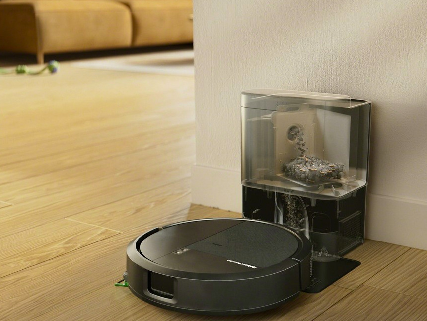 Robotický vysávač iRobot Roomba 115 Combo + AutoEmpty dock čierny Stanica AutoEmpty odsáva nečistoty zo zberného koša robotického vysávača do vrecka