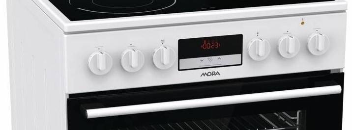 Sklokeramický sporák Mora C 8668 BW6 biely