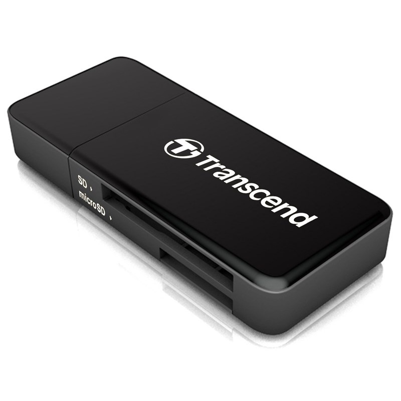 Čítačka pamäťových kariet Transcend RDF5, USB-A/SDHC, SDXC, microSDHC, microSDXC čierna