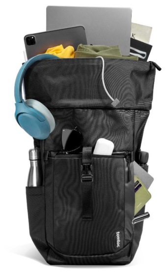 Batoh na notebook tomtoc Navigator - T61 Rolltop Backpack L - čierny