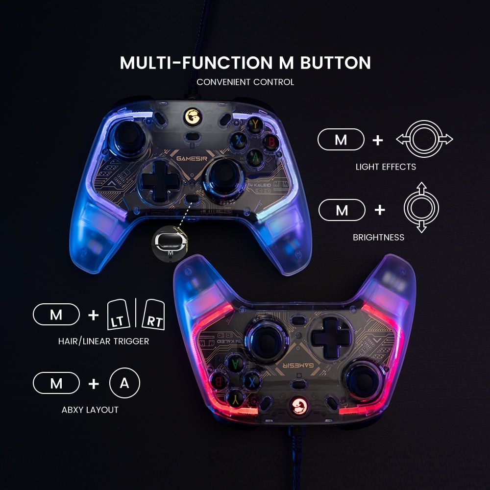 Gamepad GameSir T4 Kaleid RGB čierny/priehľadný GameSir T4 Pre Wireless
