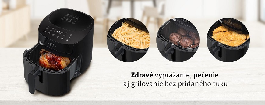 Fritéza teplovzdušná ETA Fritta Digi 3168 90000 čierna Fritéza horkovzdušná ETA Fritta Digi 3168 90000
