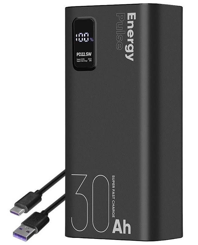 Powerbank Obal:Me EnergyPulse 30000mAh čierny
