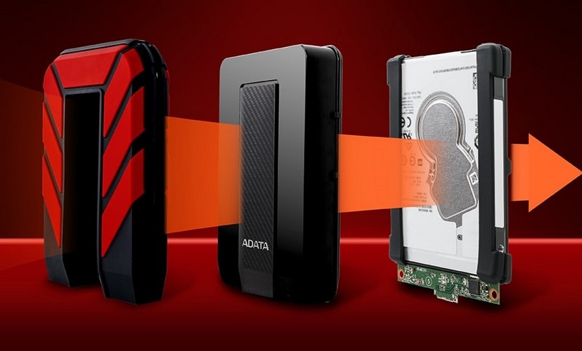 Externý pevný disk ADATA HD710 Pro 1TB červený