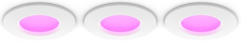 Vstavané svietidlo Philips Hue Slim downlight S (90mm), 3ks - biele