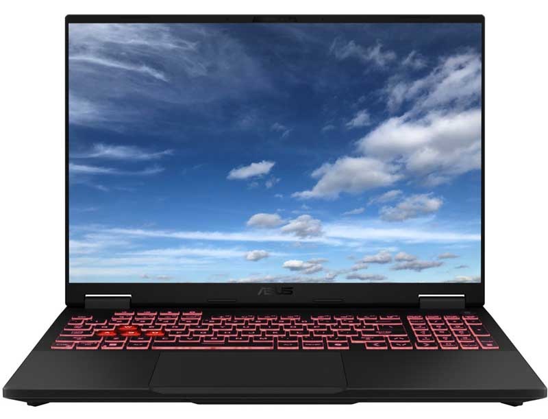 Notebook Asus TUF Gaming A16 v šedej farbe.