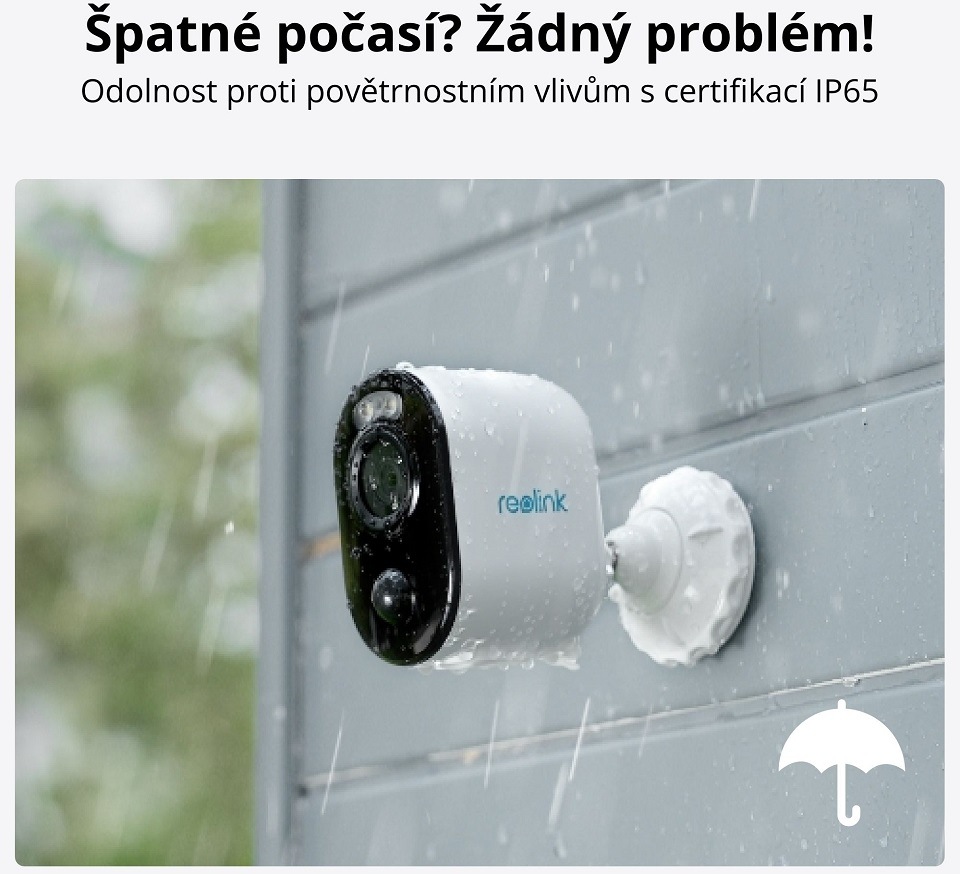 IP kamera Reolink Argus B310 + solárny panel biela