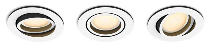 Vstavané svietidlo Philips Hue Milliskin okrúhle 3ks biele