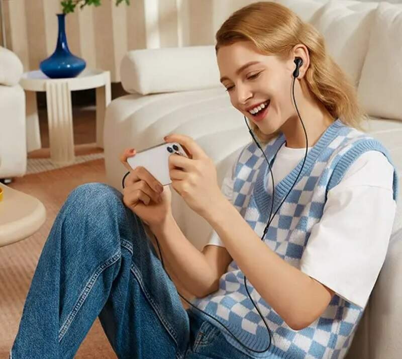 Slúchadlá Baseus Encok CZ20 USB-C čierna Slúchadlá Baseus Encok CZ20 USB-C čierna