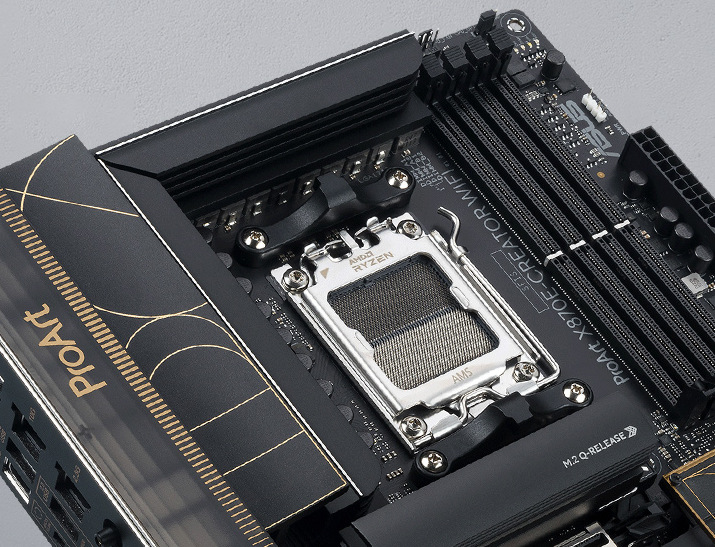 Chladenie v podaní Asus ProArt X870E-CREATOR WIFI AMD AM5, ATX