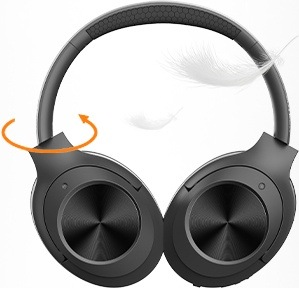 Slúchadlá A4Tech Fstyler BH220 bezdrátová skládací Bluetooth biela Ilustrácia otáčania náušníkov slúchadiel A4Tech BH220