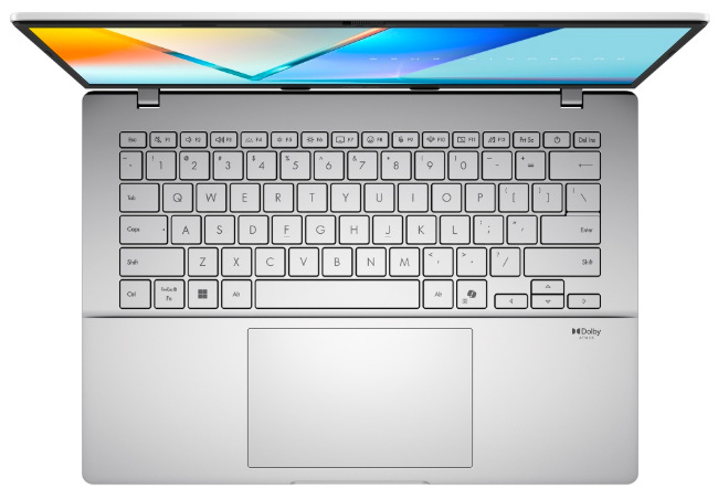 Notebook Asus Vivobook S14 strieborný Podsvietená klávesnica a Precision Touchpad notebooku ASUS Vivobook S14
