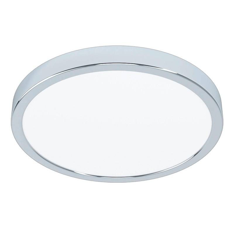 LED stropné svietidlo Eglo Fueva 5, kruh, 28,5 cm, teplá biela, IP44 chróm