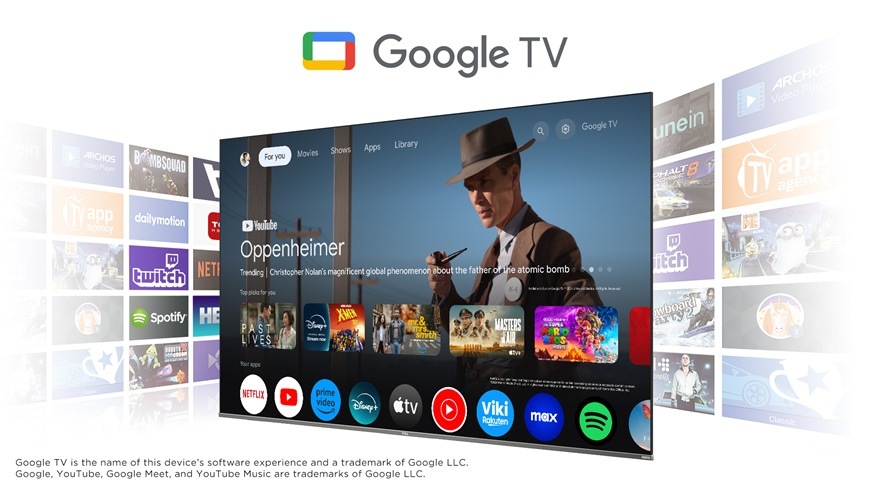 Google TV prehľadne združuje filmy, seriály a aplikácie na jednom mieste a ponúka personalizované odporúčania podľa vašich obľúbených služieb a sledovaného obsahu.