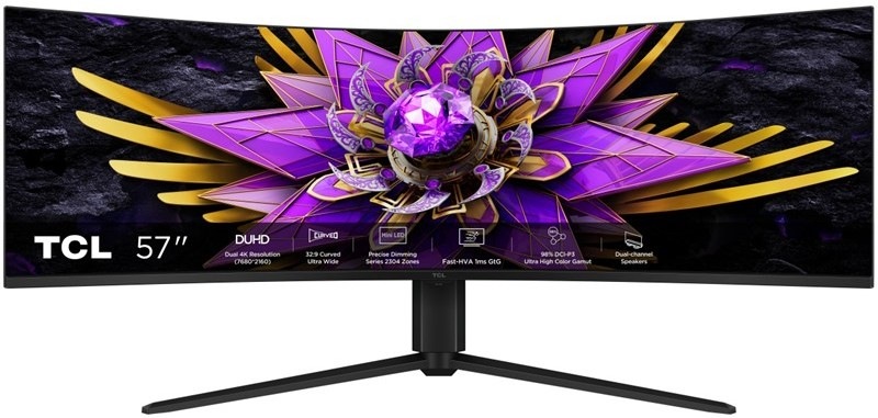 Herný monitor TCL 57R94 s 57" obrzaovkou.