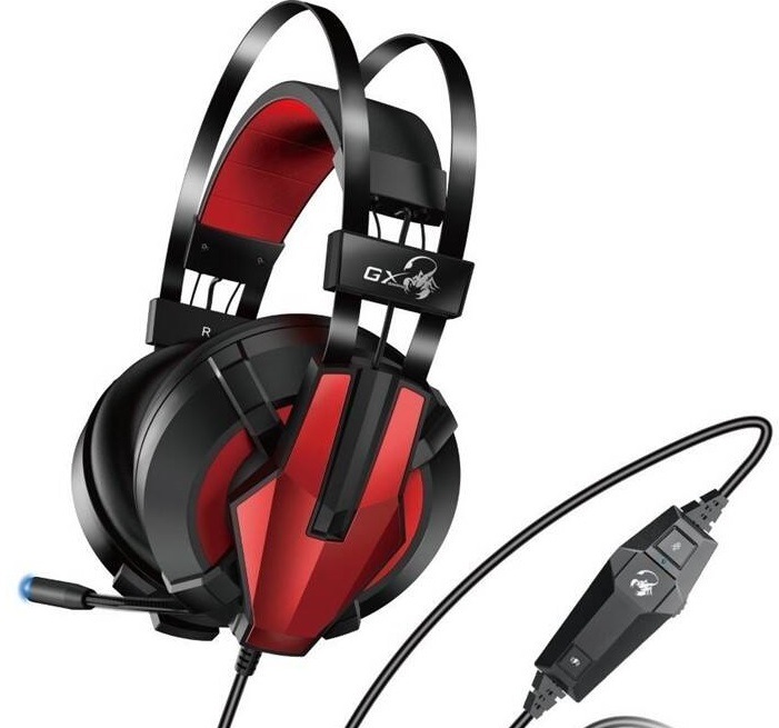 Headset Genius GX Gaming HS-G710V 7.1 čierny/červený Headset Genius GX Gaming HS-G710V 7.1 čierny/červený
