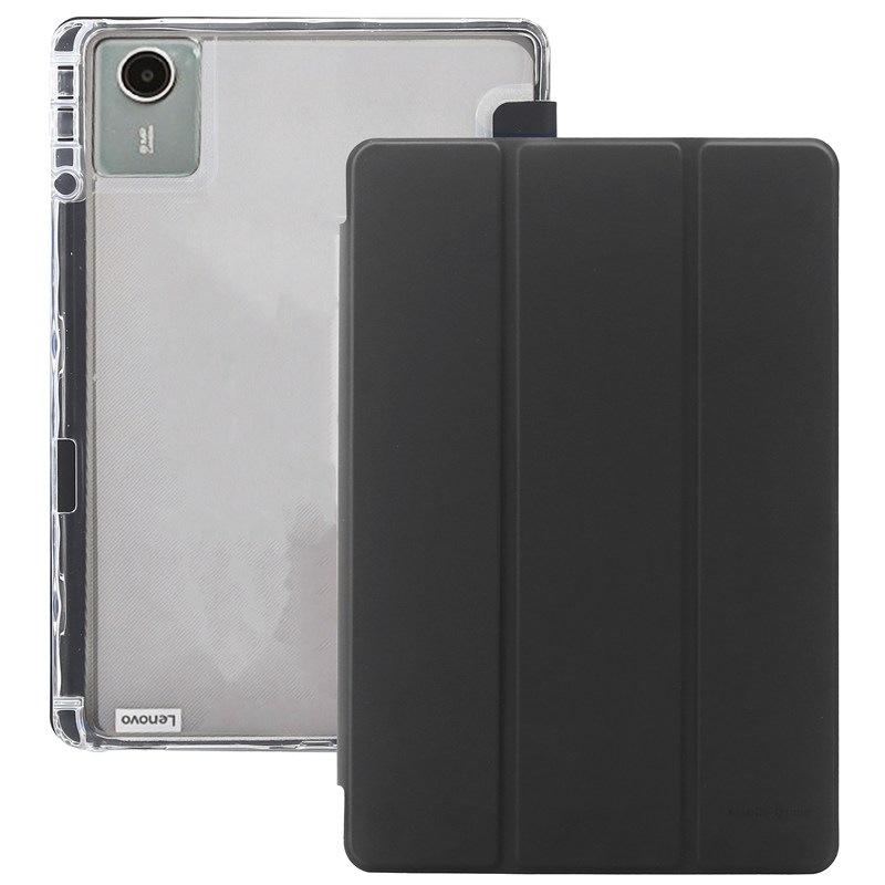Puzdro na tablet flipové Mobile Origin Easy Tablet Case na Lenovo Idea Tab 11 - čierne/priehľadné