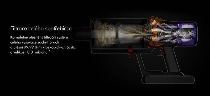 Tyčový vysávač Dyson V15 Detect Absolute 2023 strieborný