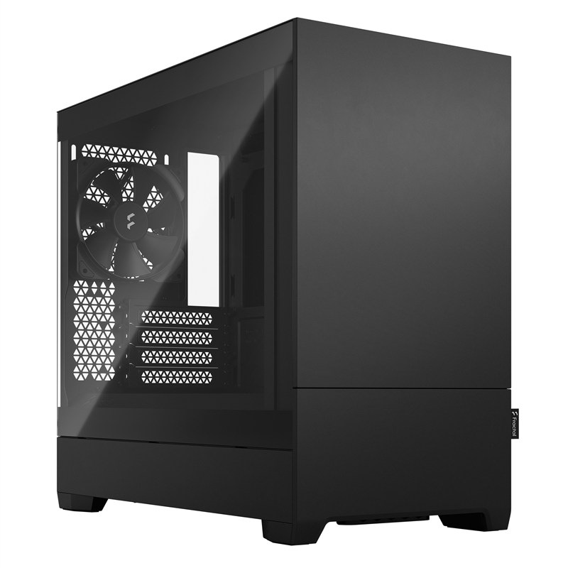 Case FRACTAL DESIGN Pop Mini Silent Tempered Glass Clear Tint čierna