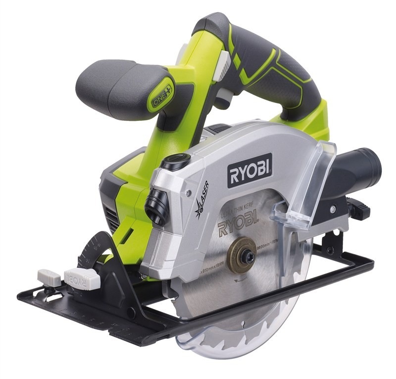 Detailný pohľad na okružnú pílu Ryobi ONE+ RWSL1801M