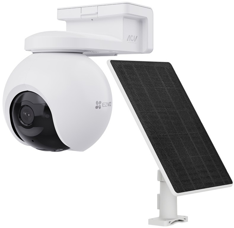 IP kamera EZVIZ PTZ EB8 4G so 4K rozlíšením a solárnym panelom v balení, biela farba