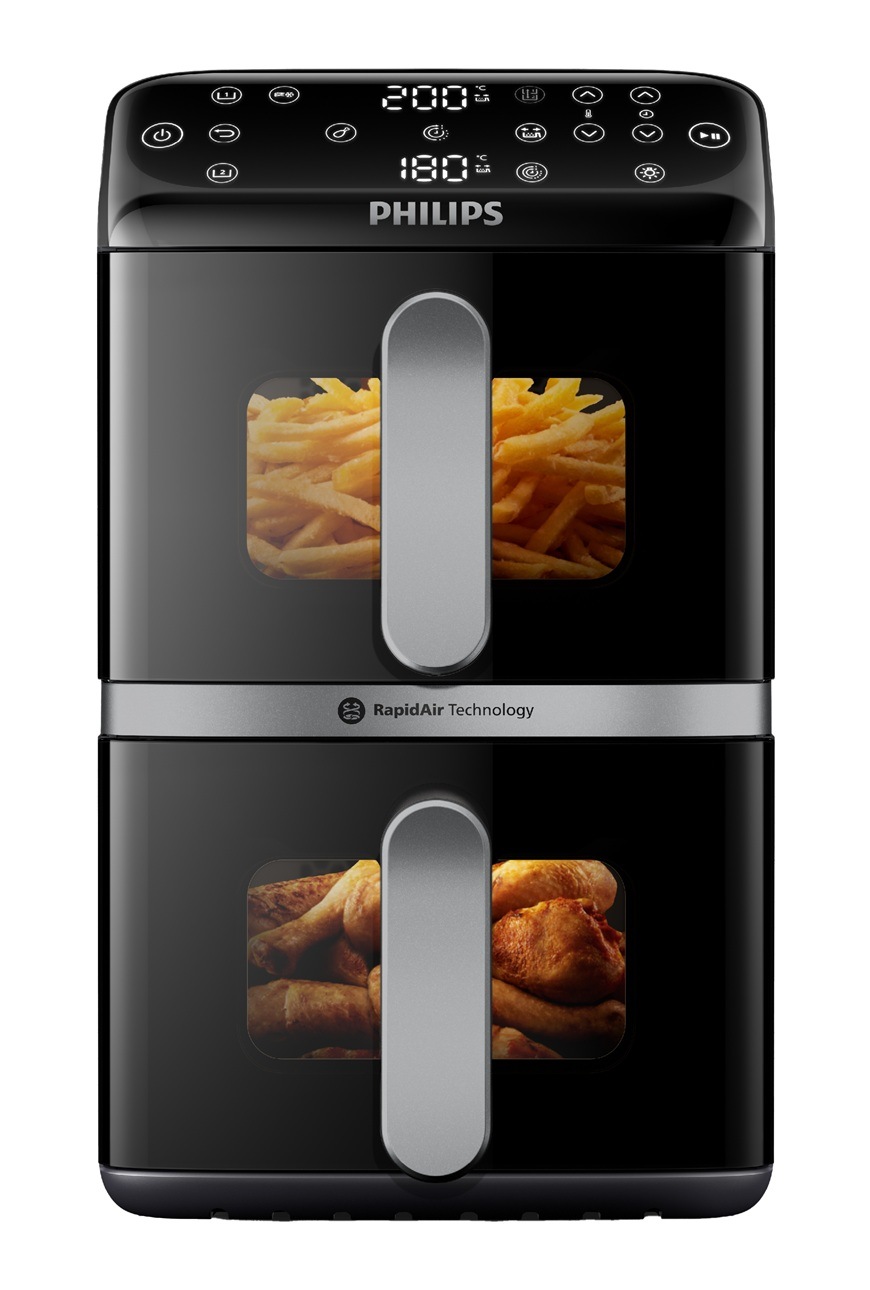 Fritéza teplovzdušná Philips Airfryer Dual Basket 4000 series 10 l, NA461/00