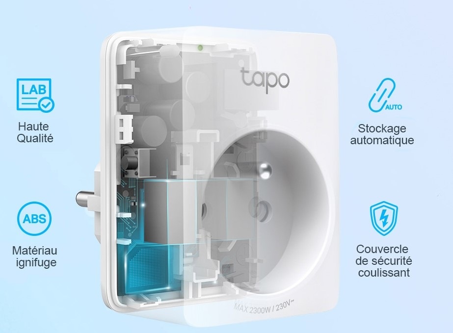 Inteligentná zásuvka TP-Link Tapo P100 biela Inteligentná zásuvka TP-Link Tapo P100 biela