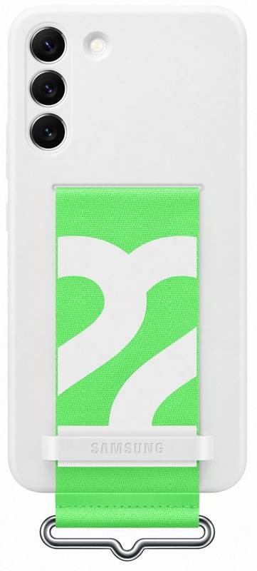 Kryt na mobil Samsung Silicone Cover s pútkom na Galaxy S22+ biely
