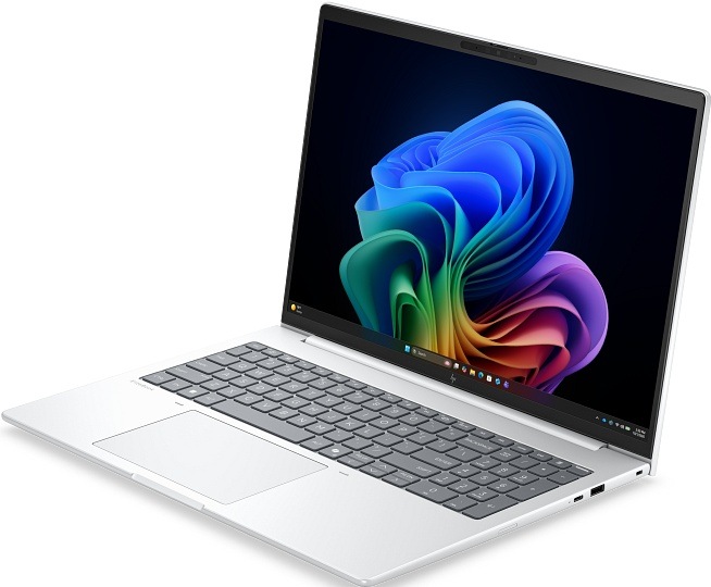 Notebook HP EliteBook 8 G2i 16" strieborný Šikmý pohľad na notebook HP EliteBook 8 G2i s inteligentným riadením výkonu