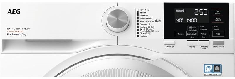 Práčka so sušičkou AEG ProSteam® 7000 LWR71842BC biela
