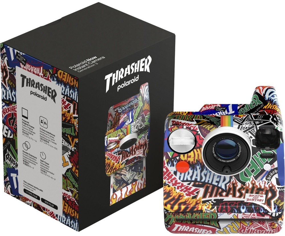 Instantný fotoaparát Polaroid Now Gen 3, Thrasher Edition viacfarebná Fotoaparát Polaroid Now Gen 3, Thrasher Edition s krabicou