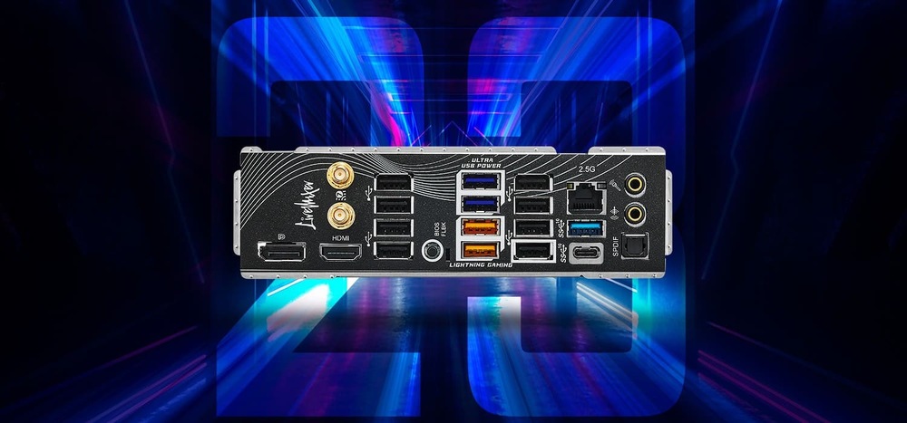 Základná doska ASRock B850 LiveMixer WiFi Na tele dosky nájdete 23 USB portov pre bohaté možnosti pripojenia