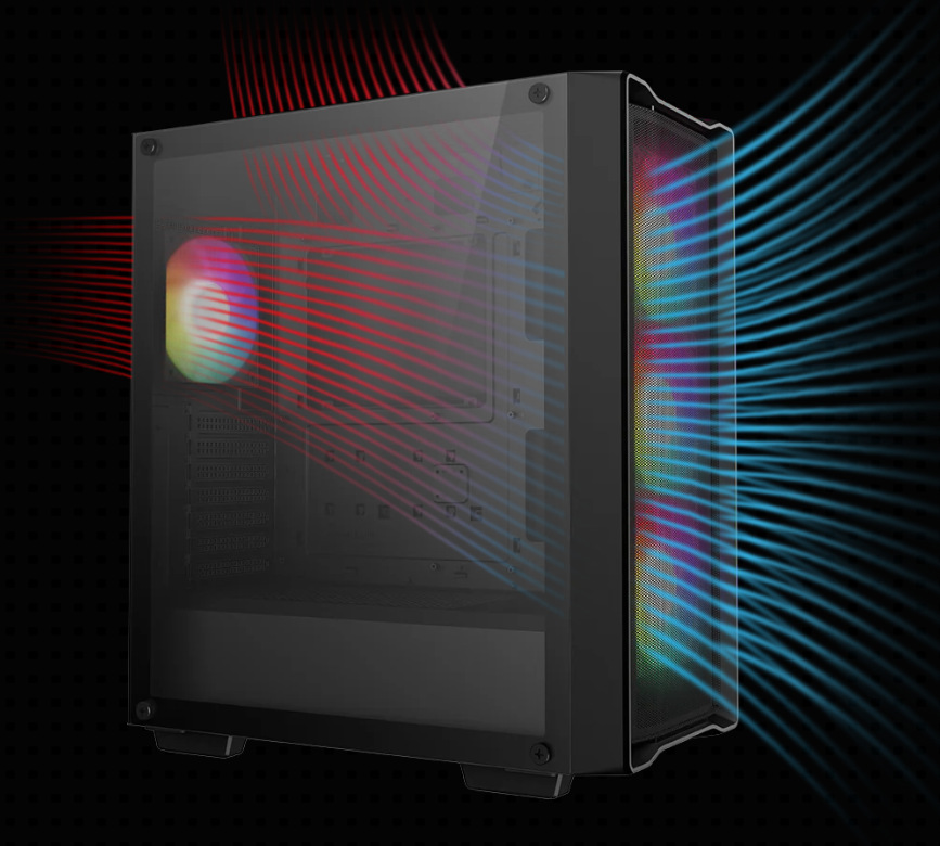 Case DeepCool CC560 MESH V2 biela DeepCool CC560 MESH V2 si zakladá na výbornom prúdení vzduchu