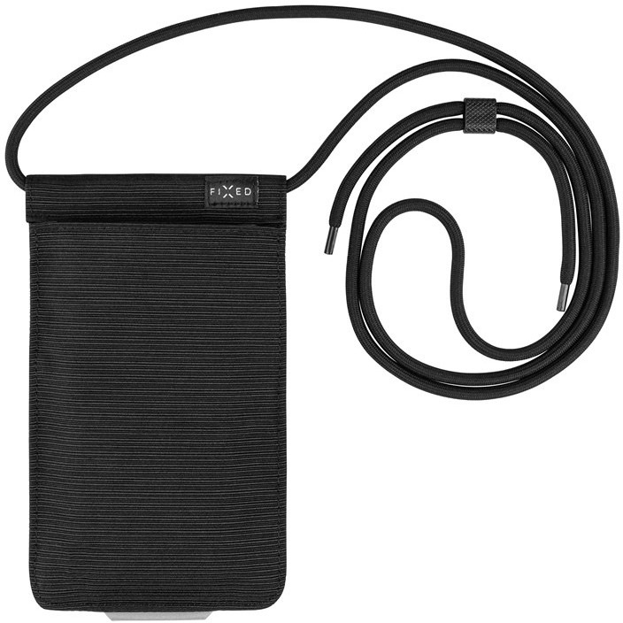 Taštička cez rameno FIXED Camino Sling v čiernej farbe