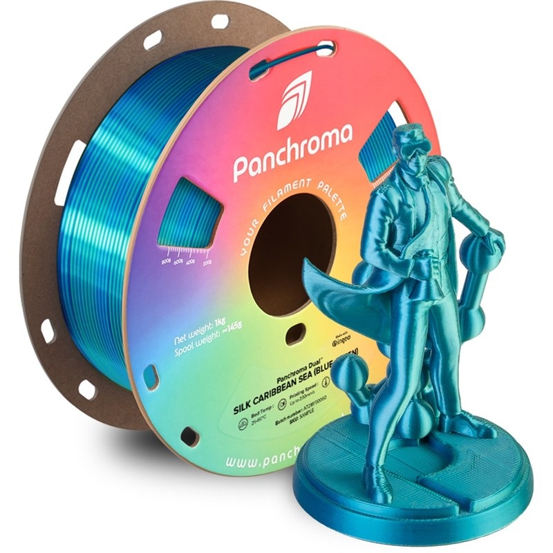 Filament Polymaker z kvalitného PLA, modro-zelená farba