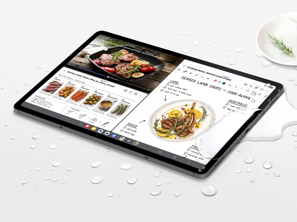 Tablet Samsung Galaxy Tab S12+ 12 GB / 256 GB + dotykové pero sivý Samsung Galaxy Tab S12+ je odolný voči vode a prachu
