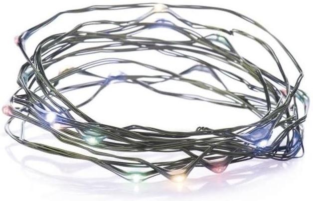 Vianočné osvetlenie EMOS 40 LED nano reťaz zelená, 4 m, vonkajšia aj vnútorná, multicolor, časovač